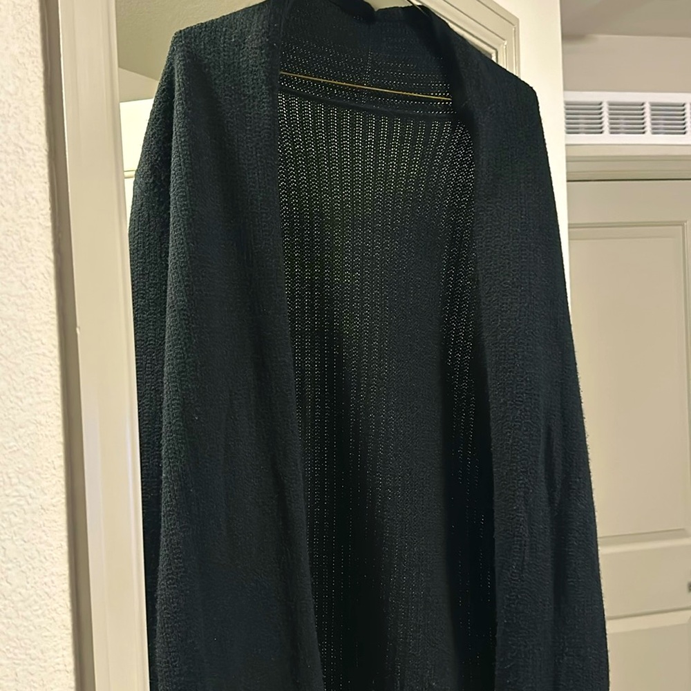 Medium Black Long Cardigan